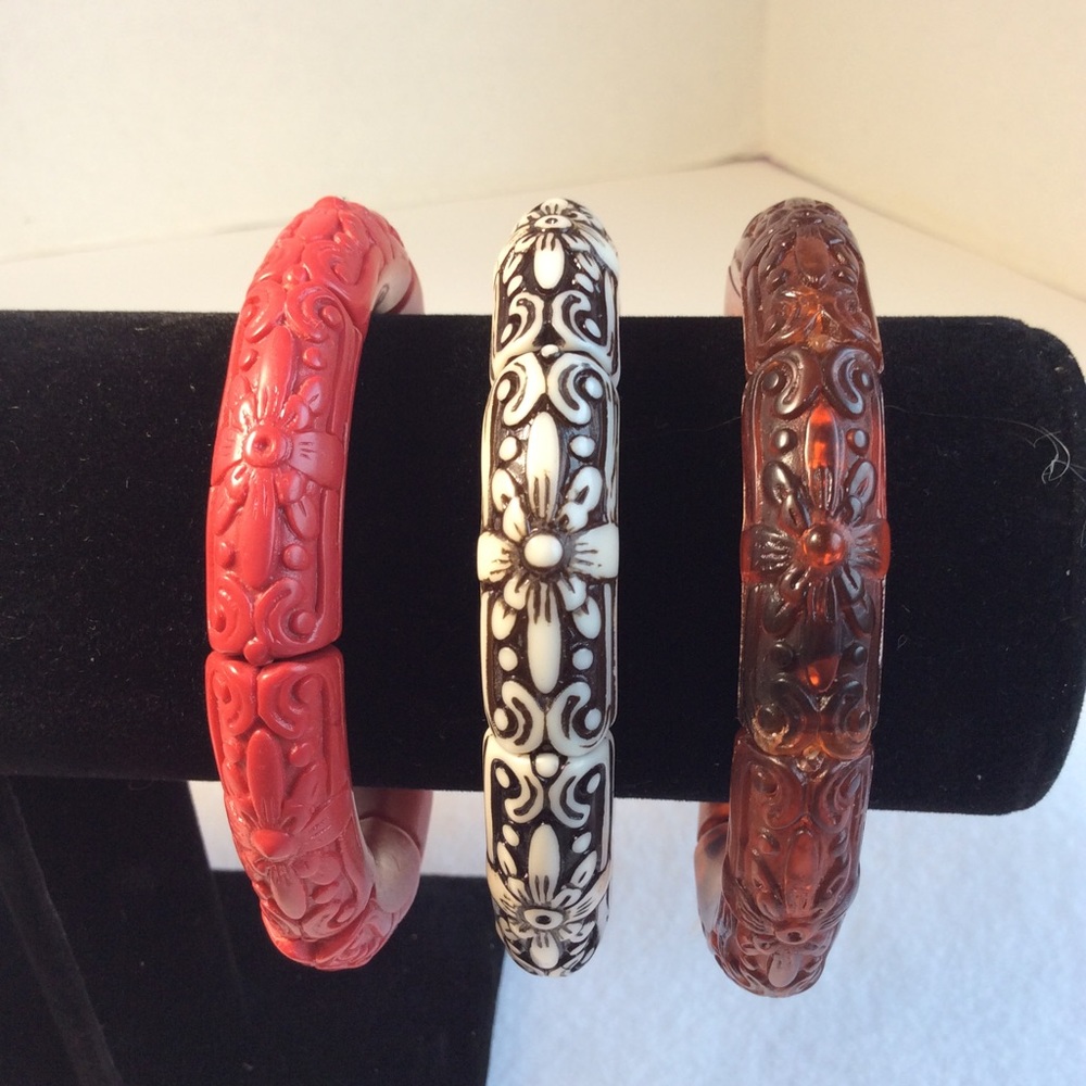 SALE BOGO 3 Molded Bead Bracelets